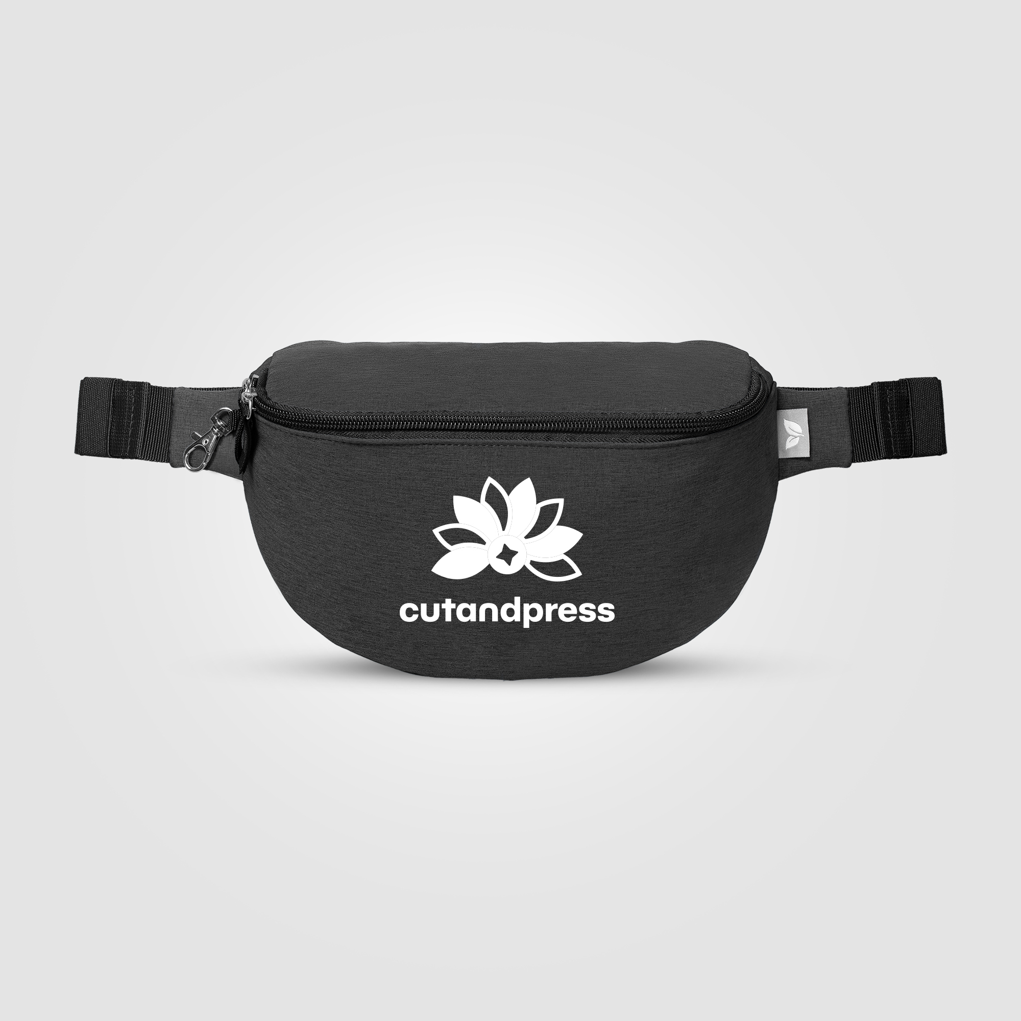 Sac banane publicitaire rPET Helsinki 2 L Gris foncé
